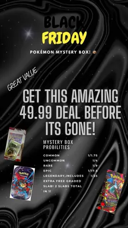 💎🌟BLACK FRIDAY SPECIAL POKEMON MYSTERY BOX 📦!GARRUNTEED GRADED SLAB!🌟💎 - Image 1