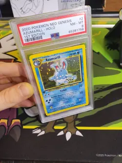 Azumarill Neo Genesis 1st Edition Holo #2 PSA 8 NM-MT 2000 Vintage Pokemon 2/111 - Image 5