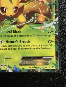 2016 Pokemon Leafeon EX 10/83 XY Generations Holo Rare NEAR MINT - Image 5