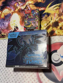 Pokemon Mega Evolution Phantasmal Flames Elite Trainer Box & Booster Bundle New - Image 1