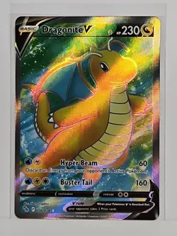 Pokemon TCG Dragonite V (Full Art) Pokemon GO 076/078 Holo Ultra Rare - Image 1
