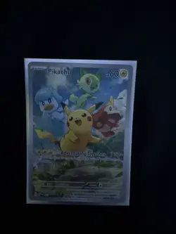 PIKACHU 2023 POKEMON SCARLET & VIOLET BLACK STAR PROMO SEALED #027 Q262 - Image 1