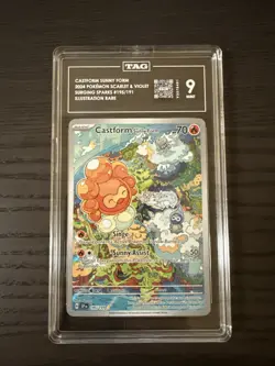 Castform Sunny Form 195/191 Illustration Rare 2024 Pokemon Surging Sparks TAG 9 - Image 1