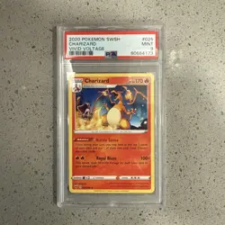 2020 Pokemon Sword & Shield Vivid Voltage 025/185 Charizard Non Holo PSA 9 A - Image 1