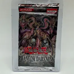 Yugioh Phantom Darkness 1st Edition Sealed Booster Pack Unweighed - Image 1