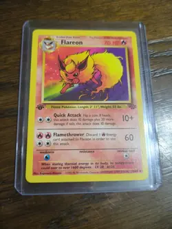 Pokemon TCG Flareon 1st Edition Jungle Card 19/64 Regular Non-Holo Rare - Image 1