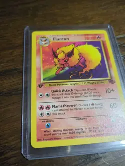 Pokemon TCG Flareon 1st Edition Jungle Card 19/64 Regular Non-Holo Rare - Image 3
