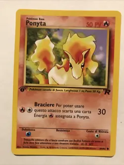 Ponyta Italian 1st Edition Pokemon Card Team Rocket 64/82 2000 - Image 1