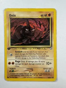 Onix 1st Edition 69/111 (nice) Neo Genesis Pokemon TCG Card 2000 - Image 1