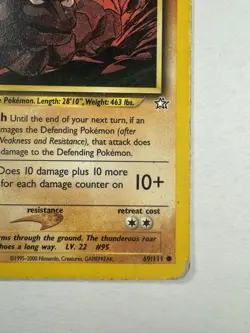 Onix 1st Edition 69/111 (nice) Neo Genesis Pokemon TCG Card 2000 - Image 5