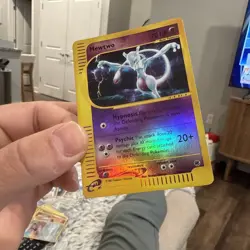 Pokemon Mewtwo TCG Reverse Holo Rare Card 56/165 Expedition Base Set - Image 1
