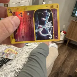 Pokemon Mewtwo TCG Reverse Holo Rare Card 56/165 Expedition Base Set - Image 4