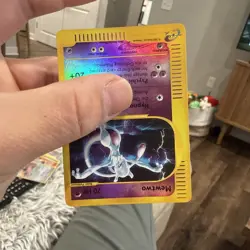 Pokemon Mewtwo TCG Reverse Holo Rare Card 56/165 Expedition Base Set - Image 5