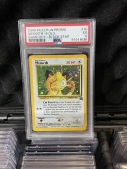 Pokemon TCG Meowth Black Star Promos Holo Card Wizards Black Star Promo 10 PSA 5 - Image 1