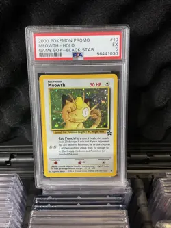 Pokemon TCG Meowth Black Star Promos Holo Card Wizards Black Star Promo 10 PSA 5 - Image 2