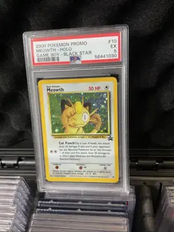Pokemon TCG Meowth Black Star Promos Holo Card Wizards Black Star Promo 10 PSA 5 - Image 3