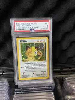Pokemon TCG Meowth Black Star Promos Holo Card Wizards Black Star Promo 10 PSA 5 - Image 4