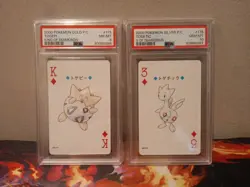 PSA 10 Togetic PSA 8 Togepi Pokemon Gold Silver Poker Deck Playing Card 2000 - Image 1