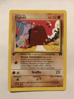 Italian Diglett 1st Edition Team Rocket 52/82 Pokemon Card - Image 1