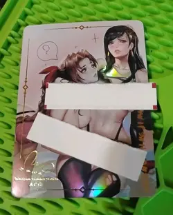 Tifa Lockhart & Aerith Final Fantasy Waifu Collectible Trading Card PEEKA BOO - Image 1