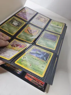 360 Pokemon CARD LOT in WHITE BCW Folio Binder LOTS OF Vintage and Holo - Image 1