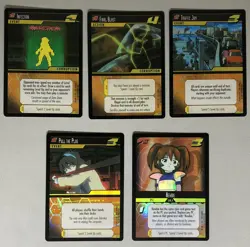 Dot Hack .Hack Enemy TCG Lot of 5 Promo Foil Cards (3T1, 2, 3, 4, 5) M/NM - Image 1
