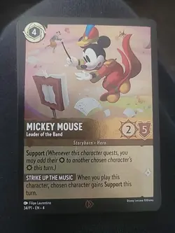 Mickey Mouse - Leader of the Band 34 Disney Lorcana Promo Cards Cold Foil - Image 1