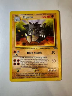 Rhydon #45/64 | Vintage 1999 WOTC Pokemon Cards | Jungle Set | Near Mint - Image 1