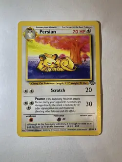 Persian #42/64 | Vintage 1999 WOTC Pokemon Cards | Jungle Set | Near Mint - Image 1