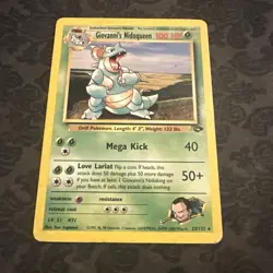 Pokemon TCG: Gym Challenge Giovanni's Nidoqueen #23/132 Regular Rare Card - Image 1
