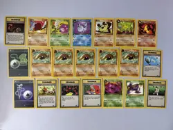 1st Edition Pokemon Card Lot Vintage WOTC - Team Rocket Fossil - 21 Cards - Image 1