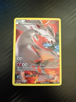 Pokemon TCG Reshiram XY Black Star Promos XY74 Full Art Holo Promo Card MP - Image 1