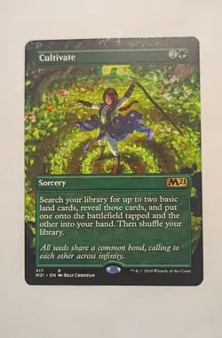 Cultivate (Alternate Art) #317 (NM) Core Set 2021 M21 Magic MTG - Image 1