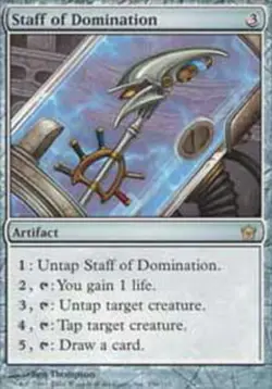 Moderatly Played, English - 1 x MTG Staff of Domination Fifth Dawn - Image 1
