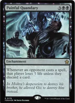 Painful Quandary - FOIL - R Foundations 179 - MTG - Image 1