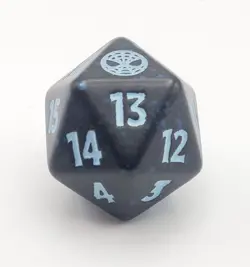 Magic the Gathering Spider-man Prerelease D20 Black Blue Spindown Dice 2025 - Image 2