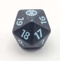 Magic the Gathering Spider-man Prerelease D20 Black Blue Spindown Dice 2025 - Image 3