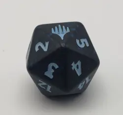 Magic the Gathering Spider-man Prerelease D20 Black Blue Spindown Dice 2025 - Image 5