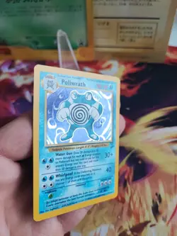 Pokemon Karte Card Quappo Poliwrath Base Basis Set 2 English Holo Wotc Exc+ - Image 3