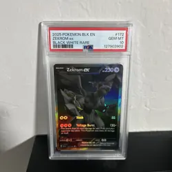 Pokemon 2025 Zekrom ex 172/086 Black White Rare Black Bolt GEM MINT PSA 10 - Image 1