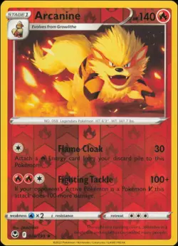 Pokemon - Arcanine #020/195 - SWSH12: Silver Tempest Reverse Holo - Image 1