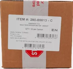 POKEMON SCARLET & VIOLET: PALDEAN FATES TECH STICKER 12-COLLECTION CASE - Image 1