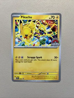 Pokemon TCG Pikachu SVP 225 Black Star Promo - Image 1