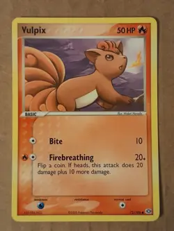 Pokemon Vulpix 72/106 ex Emerald NM-MINT See Pictures - Image 1