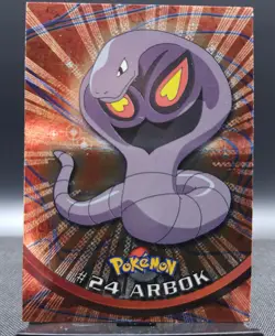 1999 Topps Pokemon TV Arbok #24 Silver Foil Black Logo (Rays 2nd Print) - Image 1