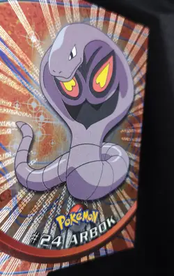 1999 Topps Pokemon TV Arbok #24 Silver Foil Black Logo (Rays 2nd Print) - Image 3