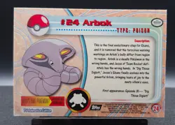 1999 Topps Pokemon TV Arbok #24 Silver Foil Black Logo (Rays 2nd Print) - Image 4