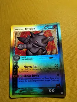 Team Magma's Rhydon 11/95 Reverse Holo Pokemon TCG MP - Image 1