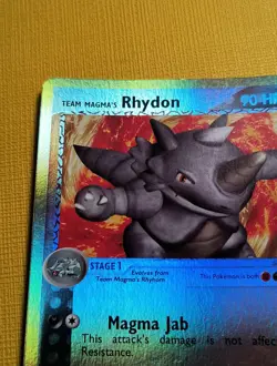 Team Magma's Rhydon 11/95 Reverse Holo Pokemon TCG MP - Image 2