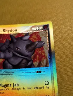 Team Magma's Rhydon 11/95 Reverse Holo Pokemon TCG MP - Image 3